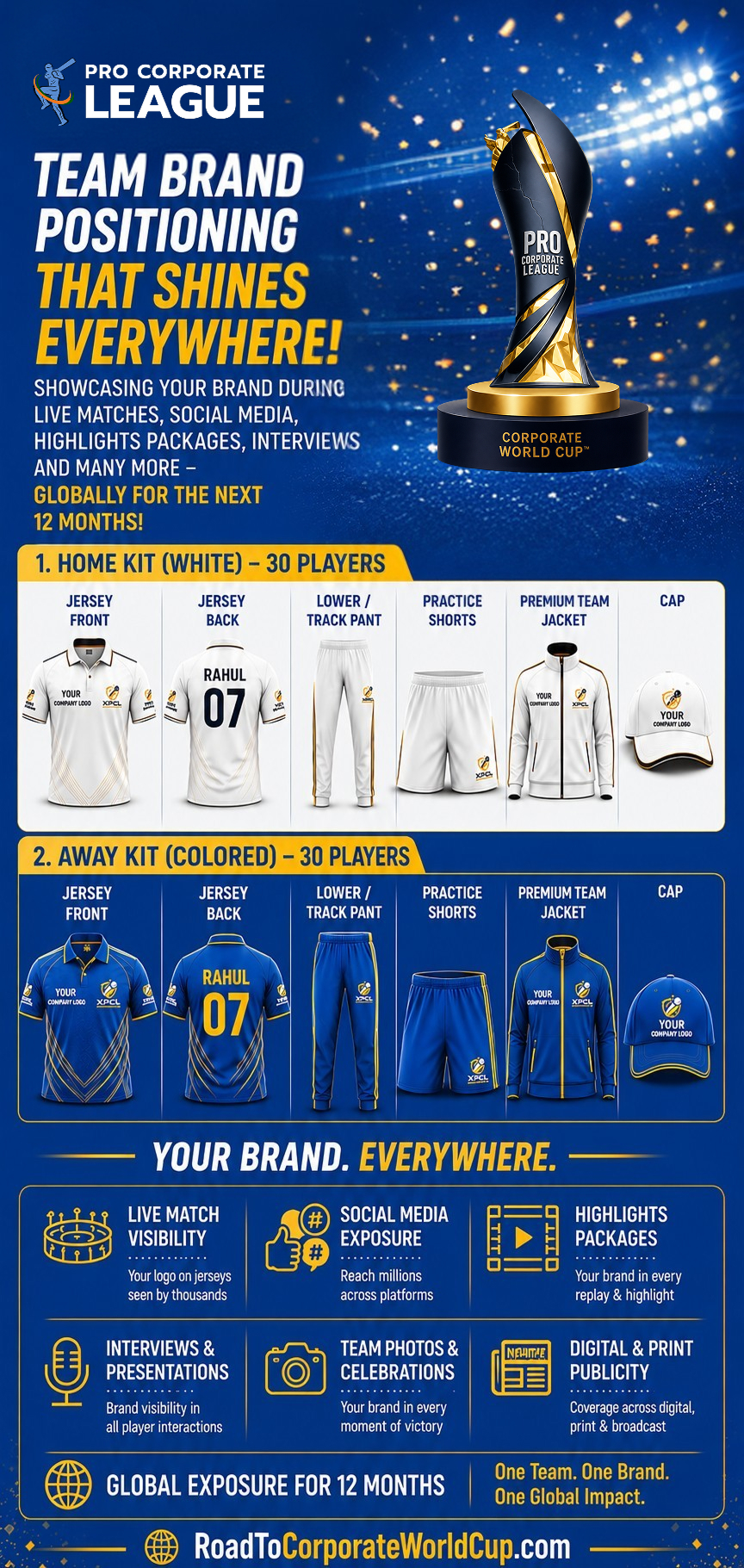 Corporate World Cup team brand positioning package mobile view 1
